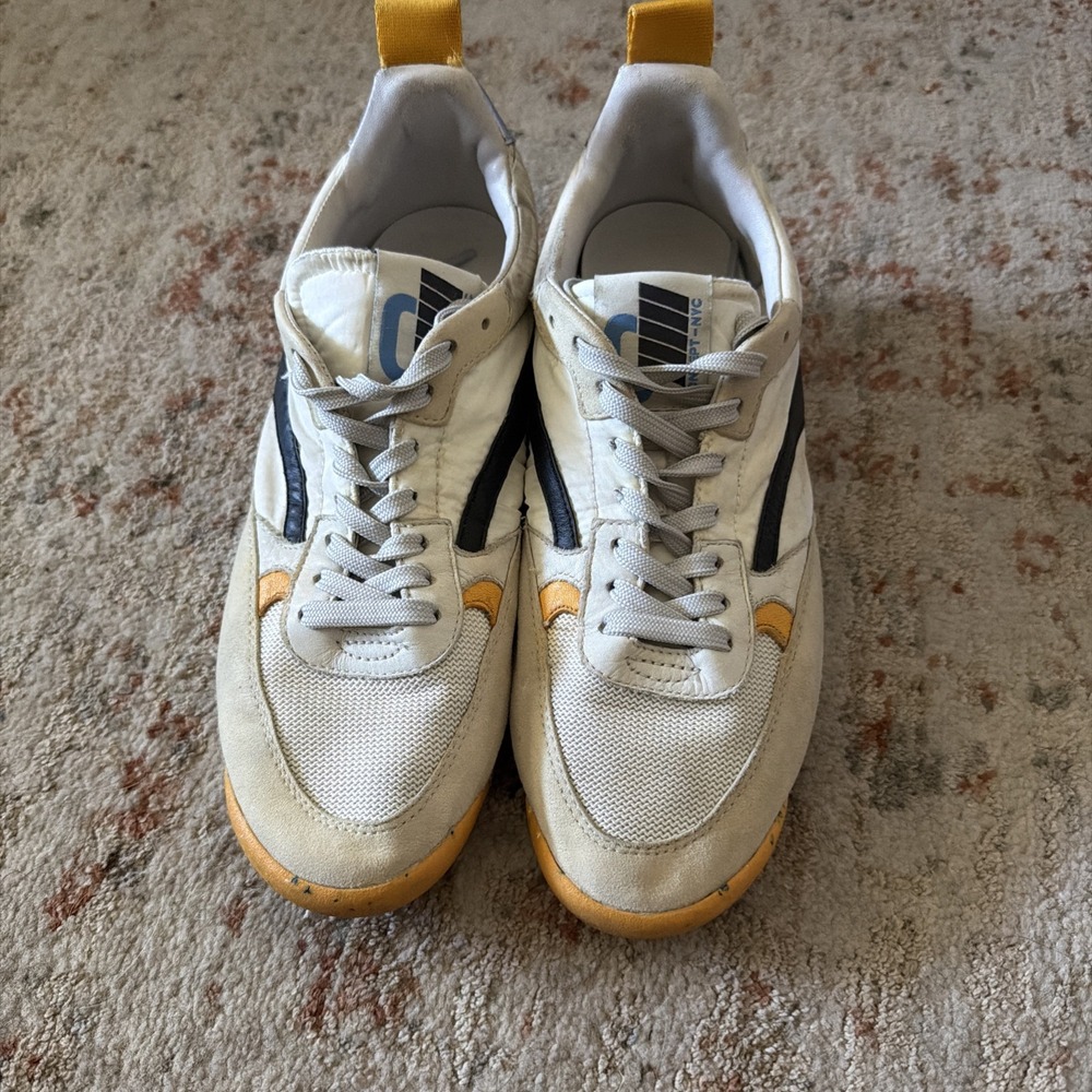 Oncept NYC #034 MONTREAL Womens Sneakers - White/Black/yellow - Size US 7